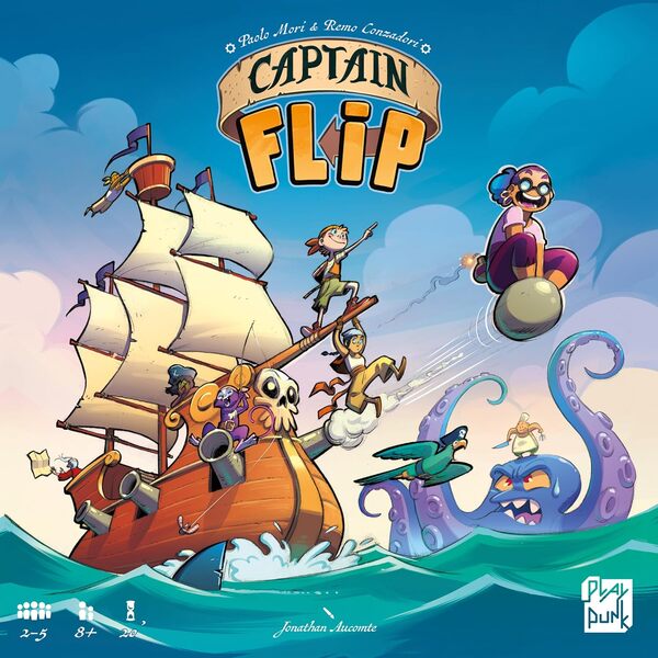 Asmodee - CAPTAIN FLIP - Nommé AS D'OR 2025 -Jeu de Société Ludique et Stratégique - Adultes et Enfants dès 8 Ans - Jeu d’Aventures - 2 à 5 Joueurs - Version Française - Play Punk