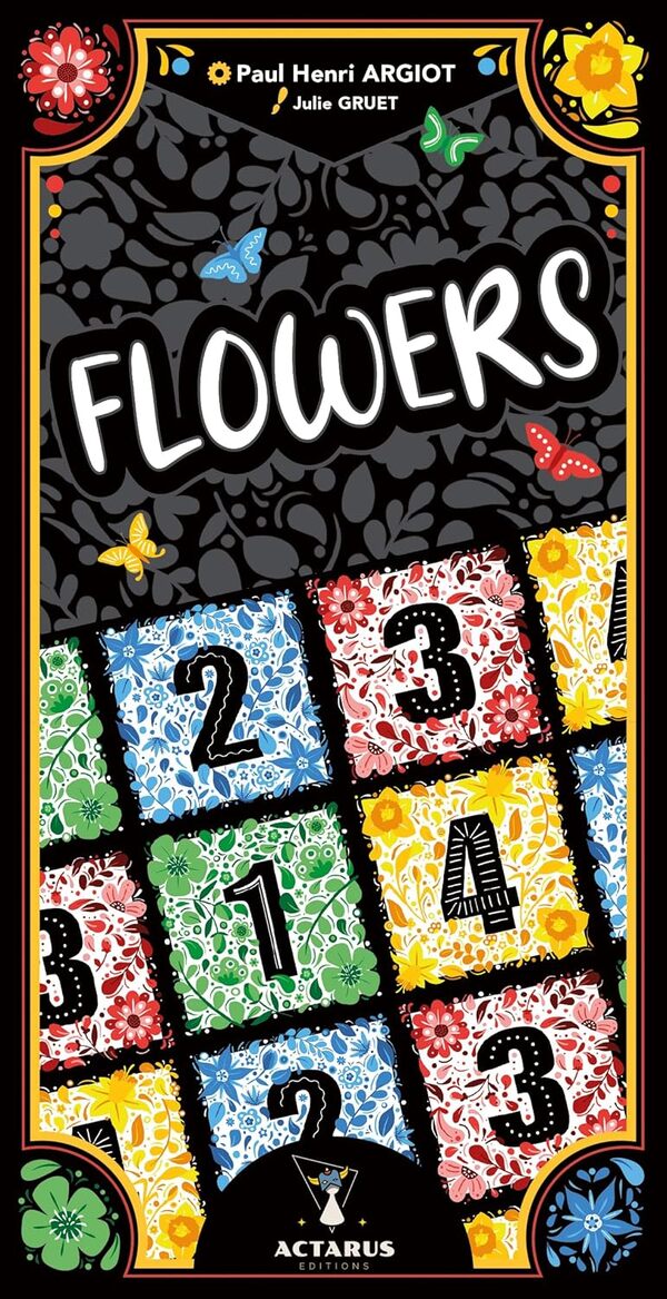 Asmodee - Flowers - Jeu de Cartes pour Adultes & Enfants dès 7 Ans - Placer Vos Tuiles par Couleur pour Maximiser Vos Points - Jeu de Société Stratégie - 1 à 4 Joueurs - 20 Min -en Français -Actarus
