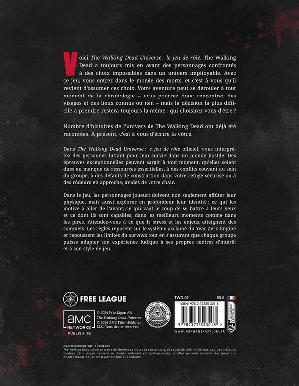 The Walking Dead Universe - Jeu de Rôle - Version Française Relié – 30 janvier 2025