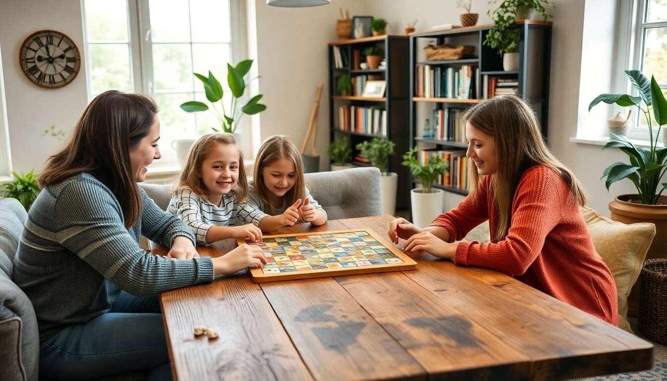 Construire des liens familiaux solides autour d'un plateau