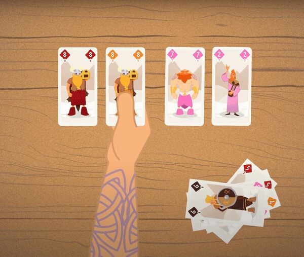 Odin - Jeu De Cartes Inspirées des Vikings - Créez Les Meilleurs Combinaisons avec Vos Cartes pour Gagner - De 2 à 6 Joueurs - A partir de 7 Ans - 99388, White