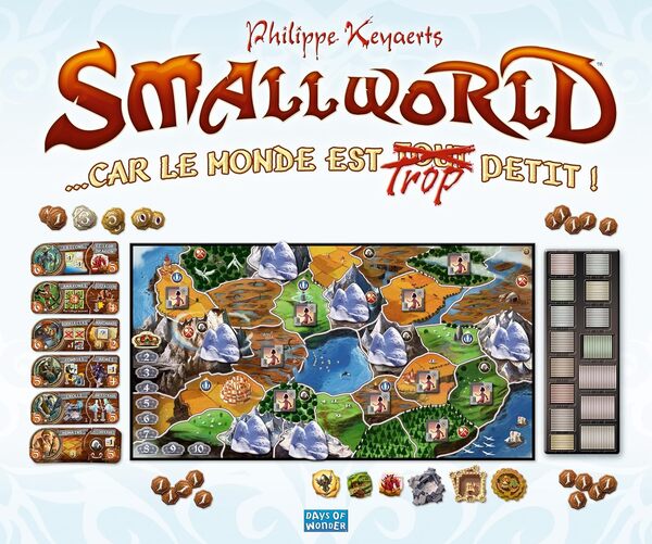 Asmodee - Small World - Jeu de Société Stratégique pour Enfants Dès 8 Ans - Jeu de Plateau et Civilisations - Univers Fantastique- As d'or - 2 à 5 Joueurs - 40 à 80 Min -en Français - Days of Wonder