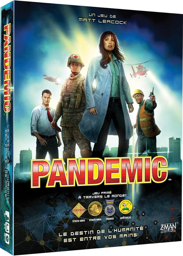 Asmodee - Pandemic - Jeu de Société Coopératif pour Enfants dès 8 Ans - UNbox Now - Luttez Ensemble Contre Les Épidémies - 2 À 4 Joueurs - 45 Min - Le Jeu de Base en Version Française - Z-Man Games
