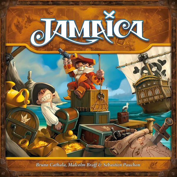 Asmodee - JAMAÏCA – Jeu de Société Familial pour Enfants Dès 8 Ans – Course au Trésor Entre Bateaux Pirates - Remporter Le Plus Gros Magot d'or – 2 à 6 Joueurs – 30 Min – en Français