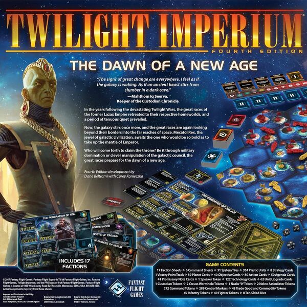 Fantasy Flight Games, Twilight Imperium 4th Edition, Board Game, Ages 14+, 3-6 Players, 240-480 Minute Playing Time