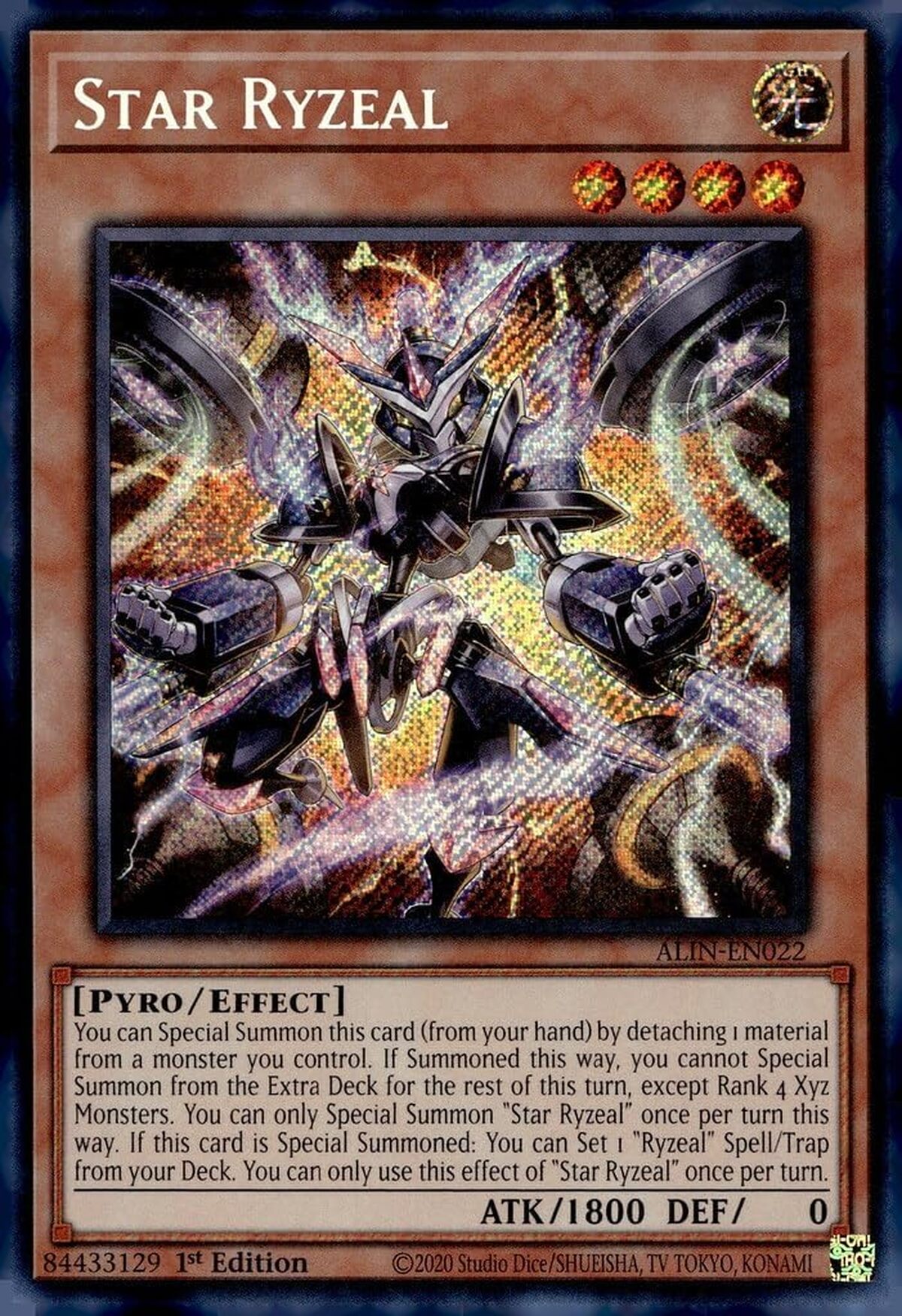 Avis sur la carte rare Star Ryzeal ALIN-EN022 de 1ère édition