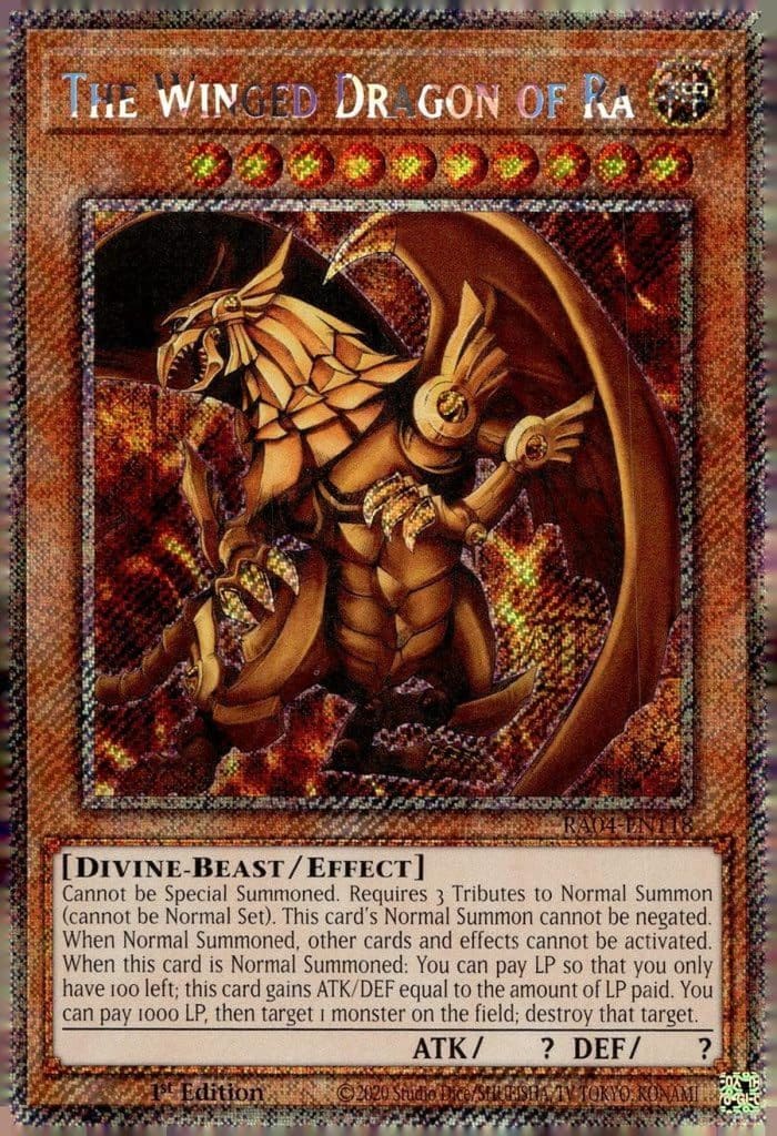 Avis sur le Dragon ailé de Ra Platinum Secret Rare