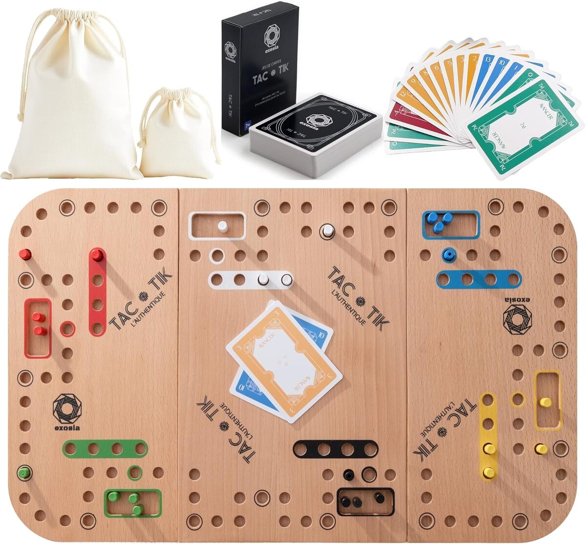 Test du jeu de société Exosia TAC-TIK : modularité et fun en bois de hêtre