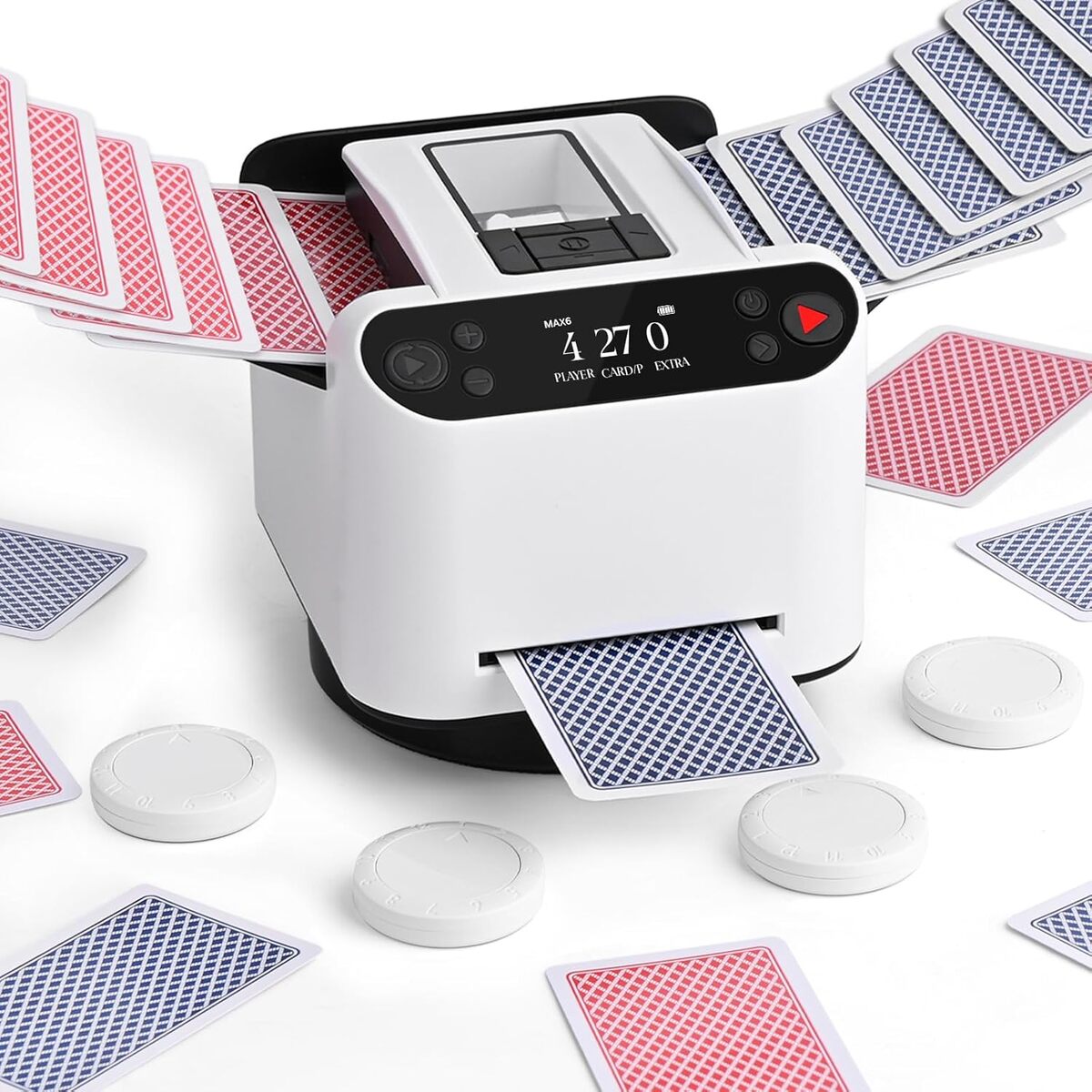 Test du mélangeur automatique 360° : performance pour poker et UNO