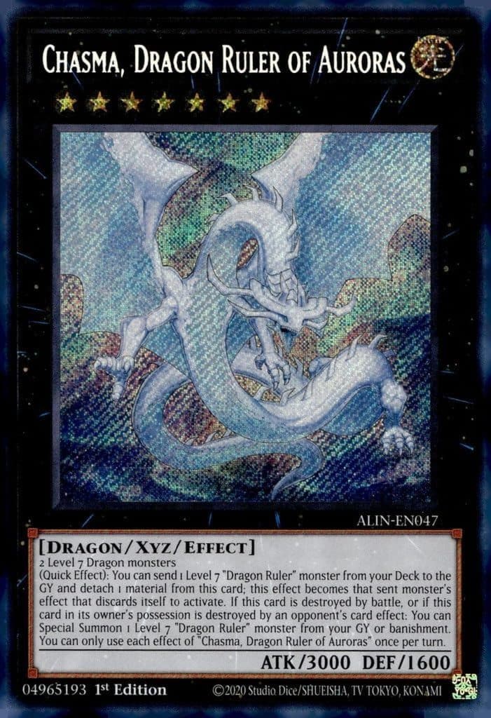 Test : règle Dragon des Aurores Chasma ALIN-EN047 Secret rare