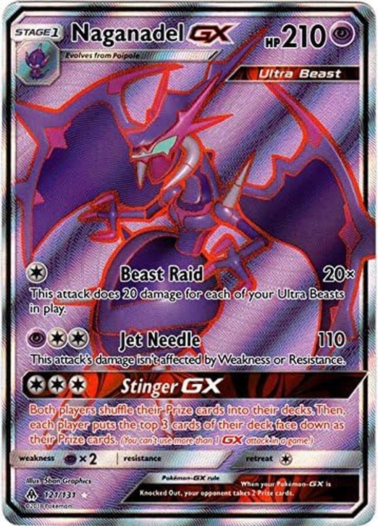 Test de la carte Naganadel GX Ultra Rare 121/131