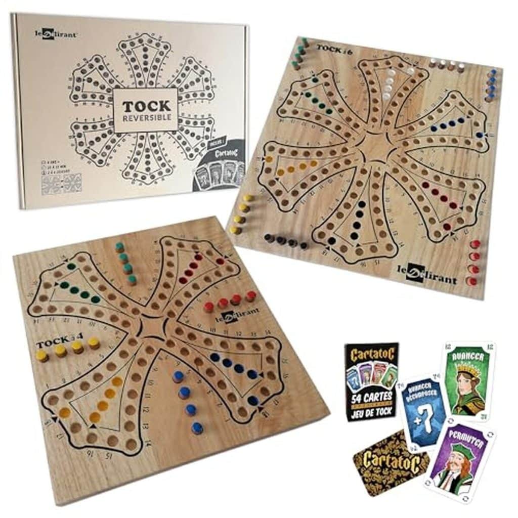 Test : jeu de Tock réversible LEDELIRANT en bois hévéa