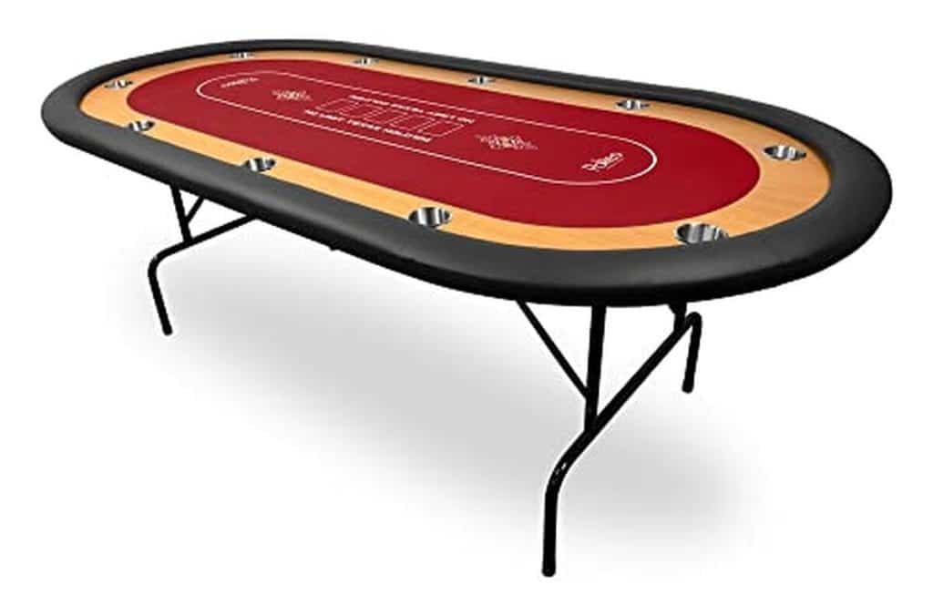 Test : table de poker pliable pour 10 joueurs en bois racetrack