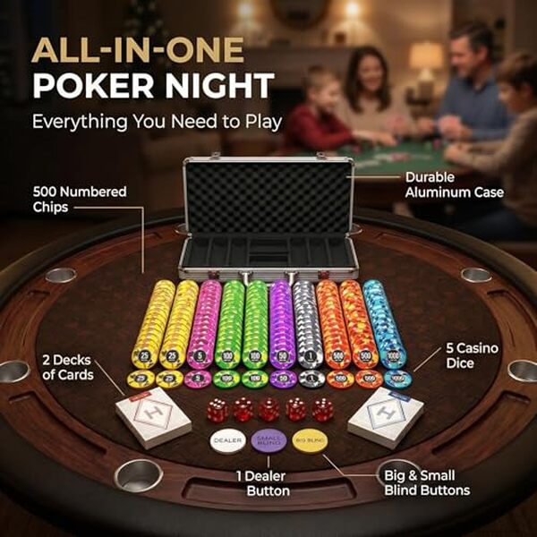 Découvrez la mallette de poker heitok avec 500 jetons inclus : l'équipement parfait pour des soirées casino réussies entre amis. Apprenez pourquoi elle est le choix idéal pour vos parties endiablées.