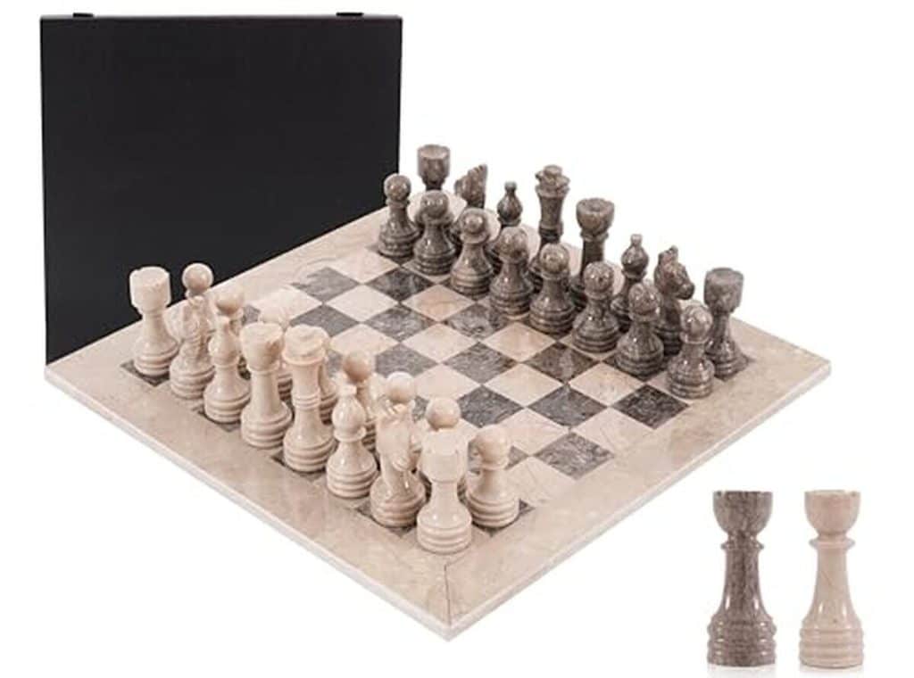 Avis sur le jeu d'échecs en marbre de Vérone et Océan : un luxe fait main