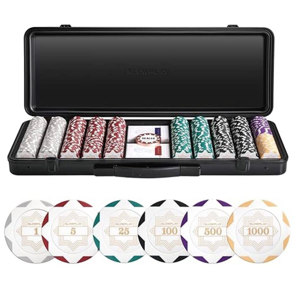 Critique du set de jetons de poker Slowplay Nash : édition Or Blanc 500 pièces